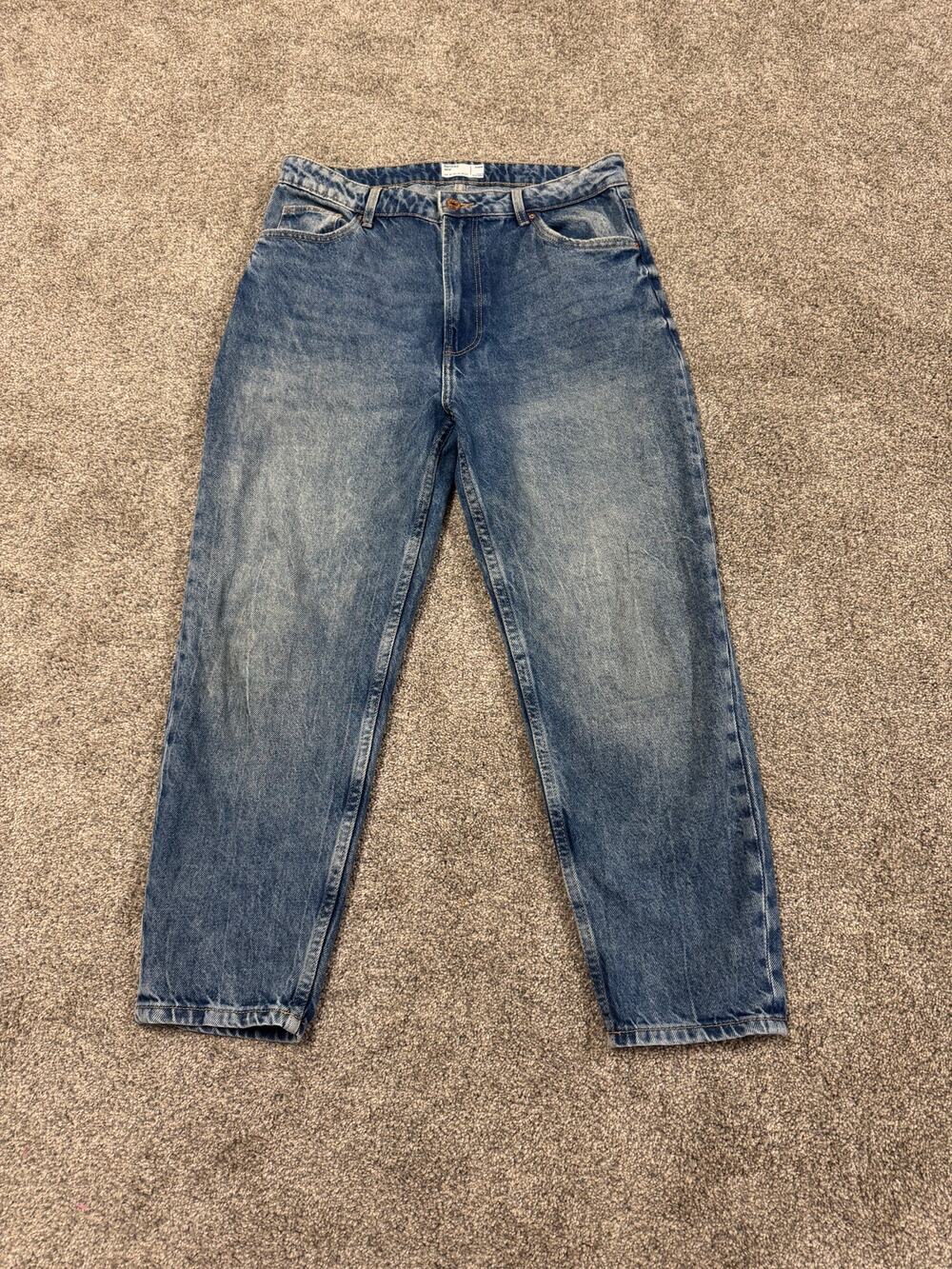 Bershka Light Faded Denim Blue Mom Jeans
